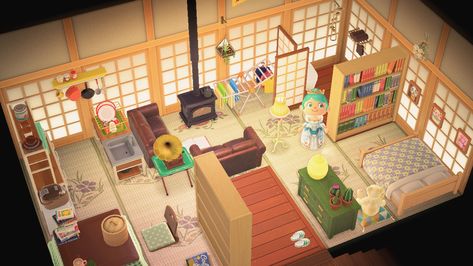 I spent way too many hours making a Korean-inspired studio apartment in ACNH. Studio Apartment Ideas Acnh, Acnh Studio Apartment, Acnh Apartment, Korean Studio Apartment, Acnh House, Island Ideas, House Inspo, Studio Apartment, Animal Crossing