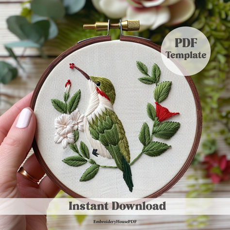 🌸 Hummingbird Hand Embroidery Pattern! 🌸 Bring the beauty of nature to your fingertips with our stunning Hummingbird Hand Embroidery Template! 🌿 Let your stitches flourish as you create intricate designs perfect for adding a touch of elegance to any project. Happy Stitching!  #HummingbirdEmbroidery #HandEmbroidery #DIYCrafts #CreativeCommunity #EmbroideryPattern #CraftingInspiration #HandmadeWithLove #EmbroideryArt #NatureInspired #InstaCrafts #DIYProjects #StitchingFun 🌸🕊️ Hummingbird Hand Embroidery, Hummingbird Embroidery Pattern Free, Embroidery Birds Simple, Hummingbird Embroidery, Purple Hummingbird, Embroidery Birds, Hummingbird Pattern, Water Soluble Paper, Embroidery Template