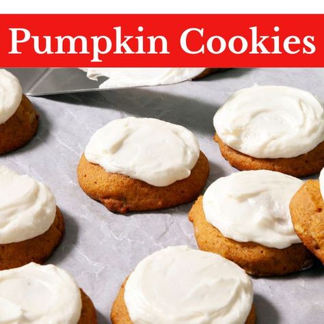 Taste of Home on Instagram: "These easy pumpkin cookies are pleasantly spiced and everyone will enjoy the soft, cake-like texture! 🔗 Click the link in our bio for the full recipe and instructions. ⁠
⁠
⁠
#dessertrecipes #dessertideas #pumpkinrecipes #pumpkincookies #fallrecipes #tasteofhome" Easy Pumpkin Cookies, Pumpkin Cookies Easy, Soft Cake, Pumpkin Eater, Fall Treats, Pumpkin Cookies, Easy Pumpkin, Taste Of Home, Cookie Desserts