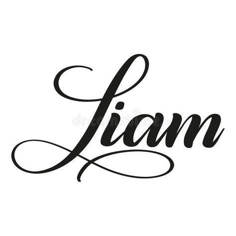 Cursive Name Tattoo, Liam Name, Chart Patterns Trading, Name In Cursive, Name Drawings, Print Cards, Lettering Illustration, Petite Tattoos, Bald Hair