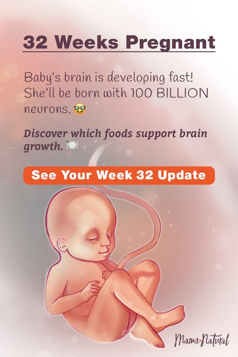 See what's up with baby, mama, and more when you're 32 weeks pregnant. The ultimate week by week natural pregnancy guide! Learn everything from pregnancy symptoms, development, learn to track your baby's growth and natural remedies for a healthy pregnancy. Click to find a complete timeline from the first trimester, second trimester, third trimester with tips for mom and baby to prepare them for a natural birth.   #naturalpregnancy #pregnancytips #naturalbirth 35 Weeks Pregnant Checklist, 31 Week Pregnancy, Pregnancy Symptoms By Week, Stages Of Baby Development, 40 Weeks Pregnant, Pregnant Life, 35 Weeks Pregnant, 31 Weeks Pregnant, Third Trimester Pregnancy