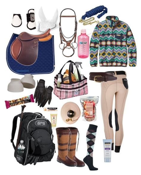 "Equestrian essentials" by mcl288 on Polyvore featuring Patagonia, Coolmax, DUBARRY, Nalgene, Chapstick, Burt's Bees and Neutrogena Equestrian Bag Essentials, Horse Rider Outfit, Equestrian Essentials, Rider Outfit, Preppy Equestrian, Riding Bag, English Tack, Horse Riding Outfit, Riding Clothes