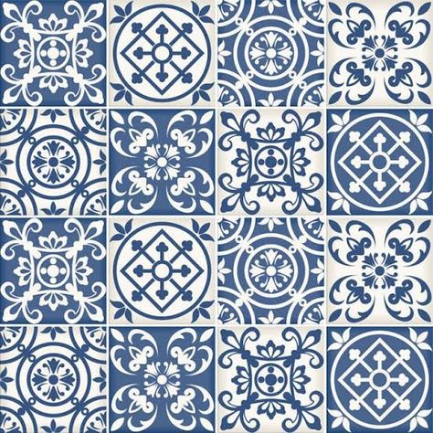 Blue And White Tile, Tile Texture, Portuguese Tiles, Tile Inspiration, Tiles Design, Tile Pattern, Blue Tiles, Ceramic Floor, Painting Tile