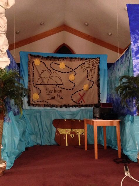 Treasure Island Classroom Theme, Treasure Island Vbs, Treasure Island Decorations, Shipwreck Vbs Decorations, Thunder Island Vbs, Mystery Island Vbs Decorations, Treasure Island Party, Treasure Hunt Vbs, Mystery Island Vbs