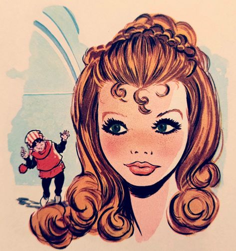 60s Hair Drawing, 60s Art Style, 1950s Art Style, 50s Art Style, Vintage Cartoon Illustration, 80s Drawings, Vintage Artstyle, 50s Painting, Blonde Hair Drawing