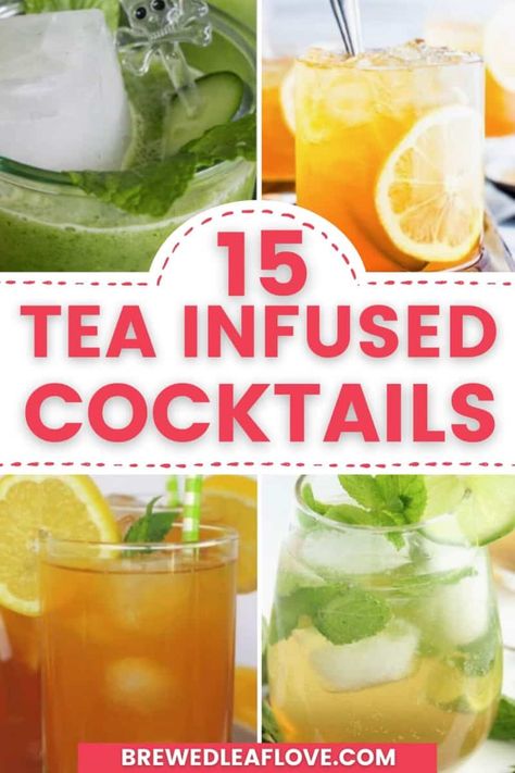 Boozy Tea, Hot Weather Drinks, Sweet Tea Cocktail, Alcoholic Tea, Infused Cocktails, Spiked Tea, Tea Cocktail Recipes, Adult Tea Party, Iced Tea Cocktails