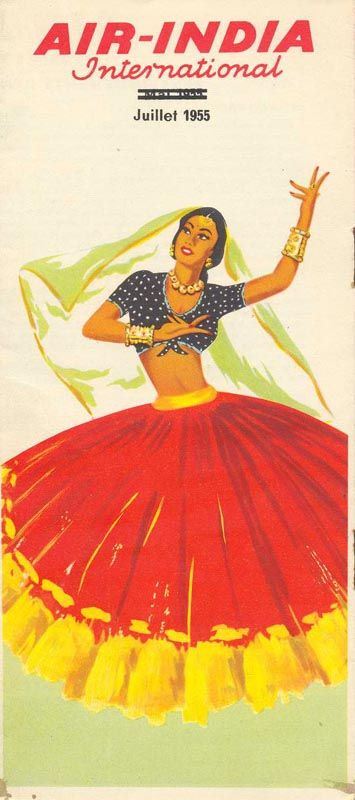 Air India- 1950s Timetable Design, Vintage Airline Posters, India Poster, Air India, Vintage India, Vintage Airlines, Indian Prints, Poster Ads, Vintage Air