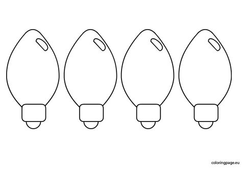 Christmas Lights Coloring Pages | christmas-light-3 Light Bulb Template, Christmas Lights Drawing, Christmas Light Clips, Christmas Tree Bulbs, Best Christmas Lights, Christmas Light Bulbs, Free Christmas Printables, Outdoor Christmas Lights, Christmas Drawing