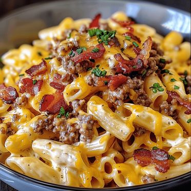 Loaded Bacon Cheeseburger Pasta combines savory beef, crispy bacon, and cheddar cheese for a comforting meal. Try it tonight! Refrigerator Pickled Vegetables, Baked Feta With Olives, Feta With Olives, Bacon Cheeseburger Pasta, Pickled Vegetables Recipe, Cheeseburger Pasta, Baked Feta, Bacon Pasta, Pasta Dinner Recipes