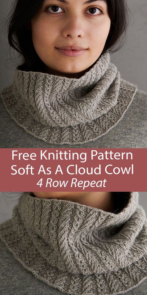 Easy Cowl Knitting Pattern, Knit Cowl Pattern Free, Knitted Cowl, Knitted Cowl Scarves, Cowl Knitting, Cable Knitting Patterns, Knitting Patterns Free Scarf, Cowl Knitting Pattern, Cable Knitting