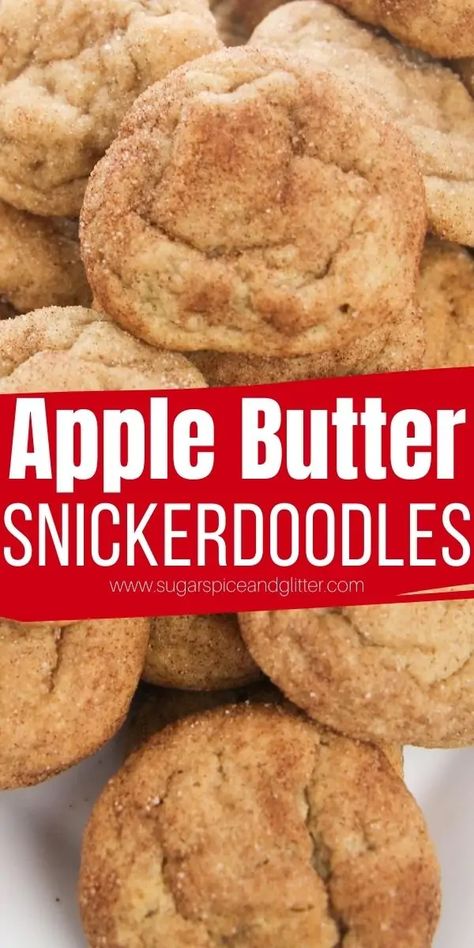 Easy Snickerdoodle Recipe, Fall Cookie Recipes, Homemade Apple Butter, Snickerdoodle Recipe, Christmas Boxes, Snickerdoodle Cookie Recipes, Fall Cookies, Homemade Apple, Apple Desserts