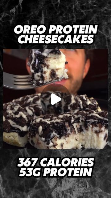 HIGH PROTEIN MEALS on Instagram: "367 Cal Air Fryer OREO Protein Cheesecakes

Follow @gymratmealsdaily for all the best high protein recipes in one place!

By @theflexibledietinglifestyle
📍 Today I am showing you how to make an OREO Protein Cheesecake in only 17 minutes in your air fryer! Only 367 calories with 53g protein!

✅ Macros for the WHOLE Cheesecake w/out toppings:
367 Cals, 23g Carbs, 7g Fat, 53g Protein

✅ Macros for the WHOLE Cheesecake w/all toppings:
513 Cals, 36g Carbs, 9g Fat, 72g Protein

✳️ Ingredients for OREO Cheesecake (makes 2 Protein Cheesecakes):
240g 2% Cottage Cheese
240g Plain Non Fat Greek Yogurt
100g Egg Whites
50g Vanilla Whey/Casein Blend Protein Powder (I use my brand aka @flex_brands aka the best protein for recipes in the world! “FDL” saves you 15%)
12g S Protein Icing, Protein Cheesecake Recipe, Protein Macros, Small Blender, Black Cocoa Powder, Oreo Frosting, Protein Ingredients, Oreo Thins, Protein Cheesecake