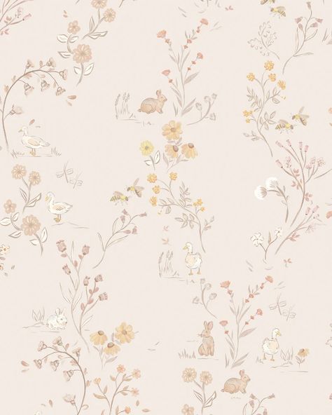 Decor Loomwell Wallpaper, Pink Nursery Wallpaper, Cottage Core Wallpaper, Cypress House, Core Wallpaper, Convertible Cribs, Girl Nursery Wallpaper, Floral Wallpaper Nursery