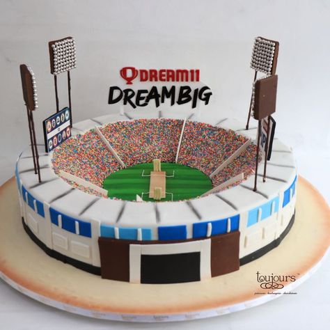 Stadium Cake, Cricket Cake, Ipl 2022, Cricket Stadium, Cake Studio, Custom Cake, Creative Cakes, Custom Cakes, Product Launch