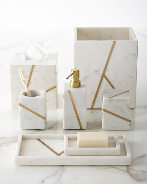 Bathroom Vanity Accessories, Marble Bathroom Accessories, Vanity Trays, Marble Accessories, Bathroom Decor Luxury, Marble Bath, Vanity Accessories, Marble Vanity, Bath Set