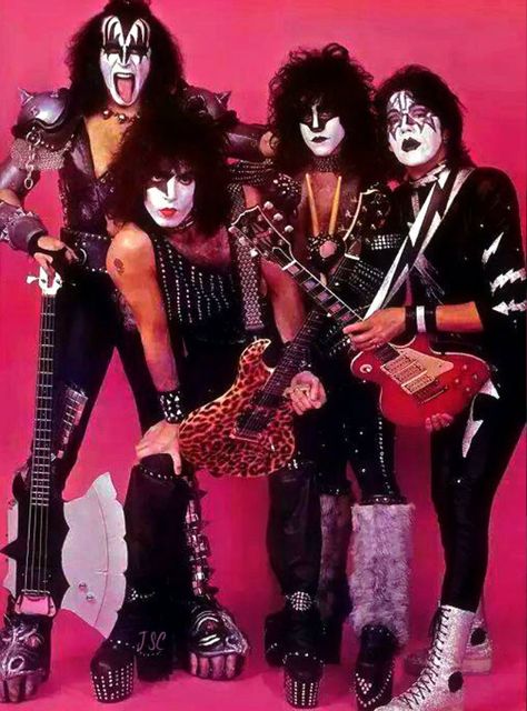 Kiss Group, Kiss Artwork, Arte Heavy Metal, Eric Singer, Band Kiss, Vinnie Vincent, Kiss Images, Eric Carr, Peter Criss