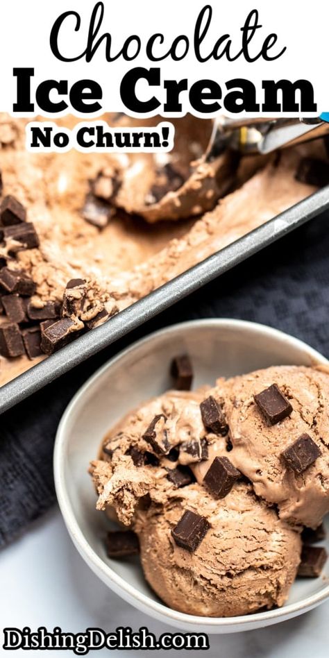 No Churn Chocolate Ice Cream, 3 Ingredient Nutella Brownies, Ice Cream No Churn, Nutella Recipes Brownies, Homemade Chocolate Ice Cream, Ice Cream Recipes Machine, Chocolate Ice Cream Recipe, Oreo Ice Cream, Caramel Recipes Sauce