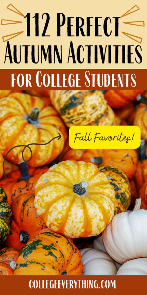 An epic list of the best free or cheap fall activities for college students to create their ultimate autumn bucket list! Fall Activities For College Students, College Club Activities Ideas Student, College Club Activities, Cheap Fall Activities, Activities For College Students, Autumn Bucket List, Campus Activities, College Club, College Event