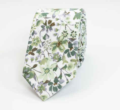 Green Floral Tie, Dusty Sage Green, Sage Green Tie, Light Blazer, Suspenders For Kids, Sage Green Floral, Floral Necktie, Light Sage Green, Dusty Sage