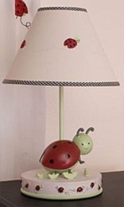 Lady Bug Lamp Ladybug Bedroom, Bug Nursery, Ladybug Room, Ladybug Nursery, Ladybug Ideas, Pink And Green Nursery, Ladybug House, Room Decor Girl, Luck Be A Lady