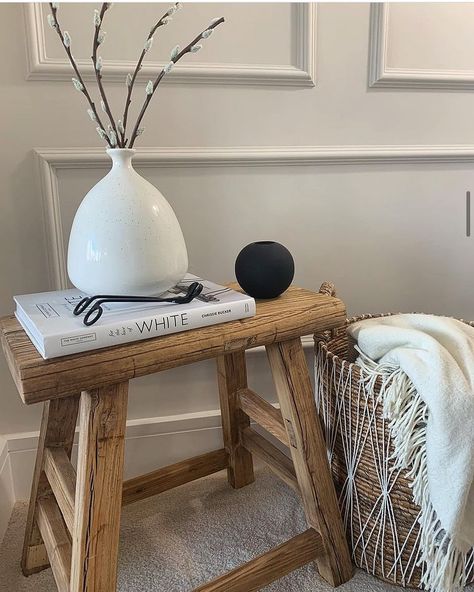 Acumen Collection on Instagram: “With Mother’s Day in two weeks why not buy her something that will last a little bit longer than flowers? Our old barn stool is the…” Bedside Stool, Side Table Antique, Bed Side Tables, Farmhouse Stools, Old Barn Doors, Rustic Stools, Cottage Decor Farmhouse, Rustic Side Table, Rustic Bedding