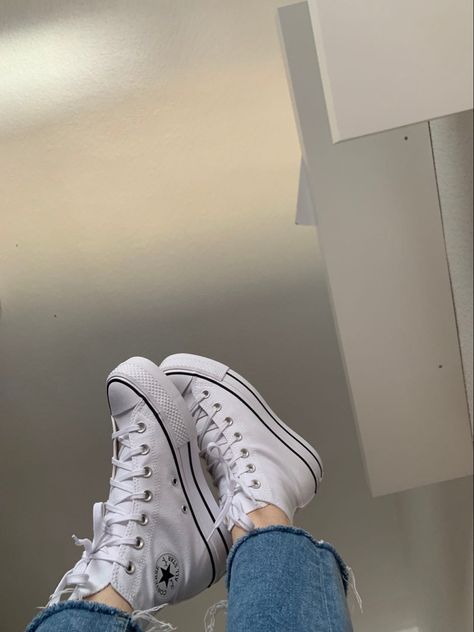 Converse White, White Converse, Converse Shoes, Tennis, Converse, White