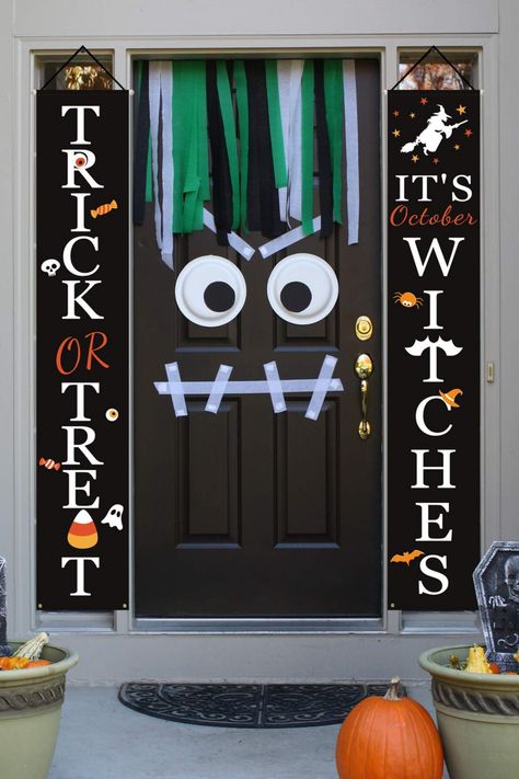 Welcome Sign Decor, Sign Decorations, Halloween Decorations Outdoor, Spider Decorations, Witches Halloween, Porch Decorations, Halloween Letters, Ghost Spider, Halloween Porch Decorations