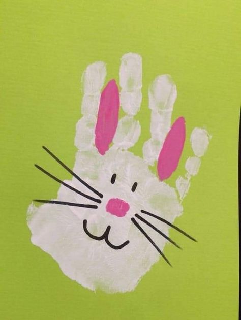 Påskeaktiviteter For Barn, Easter Crafts Preschool, Easter Crafts For Toddlers, Fun Easter Crafts, Baby Art Projects, Toddler Arts And Crafts, Easter Bunny Crafts, Spring Crafts For Kids, Handprint Crafts