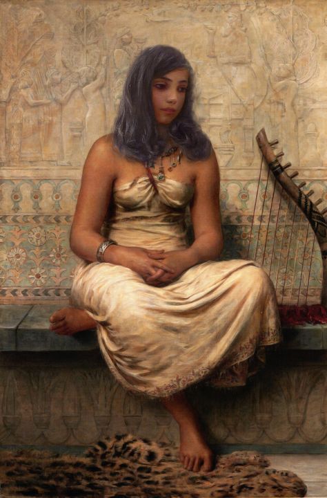 Harem Girl, Long Painting, Academic Art, Harbin, A4 Poster, Oil Painting Reproductions, Mesopotamia, Classical Art, Painting Reproductions