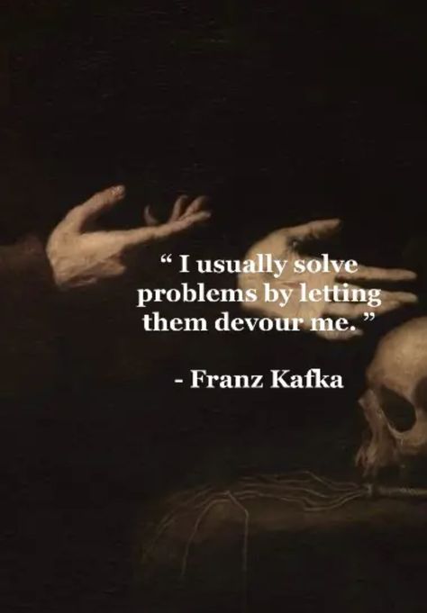 Devour Me, Philosophy Quotes Deep, Kafka Quotes, Stoic Quotes, Franz Kafka, Philosophical Quotes, Literature Quotes, Solve Problems, Philosophy Quotes