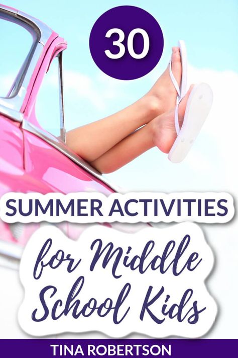 Your kids will love 30 Summer Activities for Middle School Kids. Summertime is not just for young children. Summertime activities for middle school kids not only keeps them engaged, but it allows them to burn some of the energy they have in reserve during the long year of schooling. I have gathered up 30 ideas and I'm hoping one of them will inspire you and your kids to savor the moments of homeschooling middle school. They go by fast. Middle School Summer Activities, Summer Activities For Middle Schoolers, Homeschooling Middle School, Summer Activities For Teens, Summer School Activities, Summertime Activities, Summer Homeschool, Middle School Activities, Summer Camp Activities