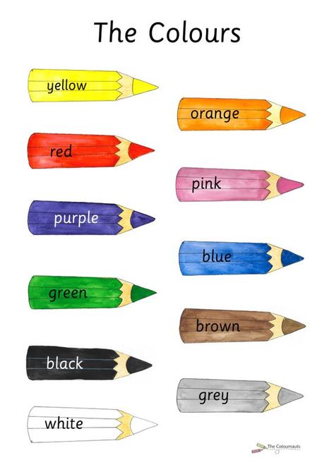 I Know My Colors Free Printable, Colours Chart For Preschool, Color Chart Preschool, Colors Chart Preschool, Color In English, English For Kindergarten, English Colours, Learning Colors For Kids, Colors Preschool