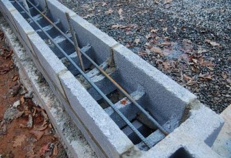 Bond Beam Block vs. Lintel Block Differences Cinder Block Foundation, Concrete Lintels, Building A Brick Wall, Concrete Block Foundation, Wall Section Detail, Concrete Masonry Unit, Brick Making, Granite Blocks, Concrete Block Walls