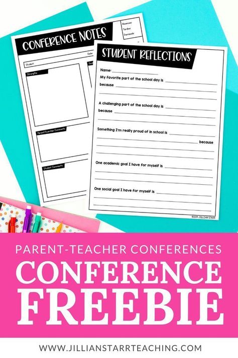 School Conference Strategies Every Teacher Needs Parent Teacher Conference Notes, Parent Teacher Conference Forms, Student Conference, Parent Teacher Conference, Student Self Assessment, Notes Templates, Teacher Needs, Student Reflection, Work Habits