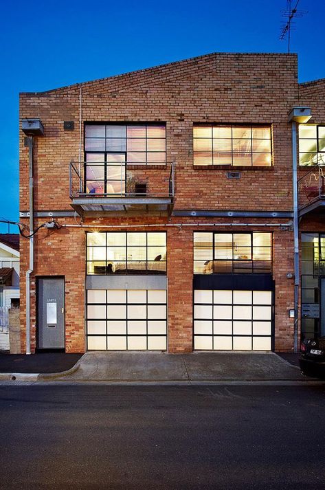 Two Story Warehouse Conversion in Abbotsford | HomeDSGN Warehouse Apartment, Warehouse Living, Warehouse Loft, Converted Warehouse, Metal Windows, Firefighter Paramedic, Warehouse Conversion, Property Renovation, Warehouse Home