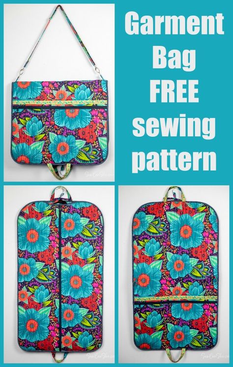 Shoe Bag Pattern, Garment Bag Diy, Sew Can She, Bag Free Sewing Pattern, Garmet Bag, Couture 2024, Apron Sewing, Diy Travel Bag, Nappy Bags