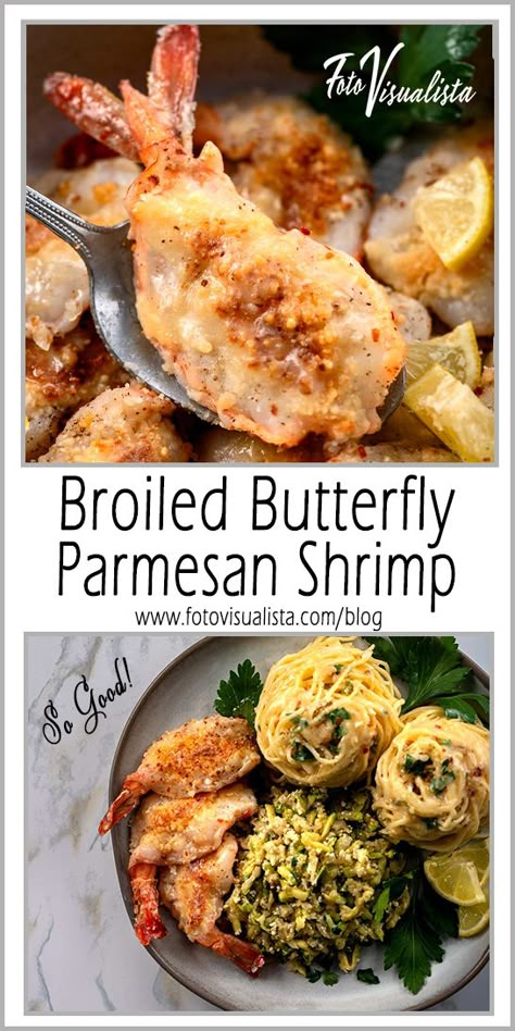 Garlic Parmesan Crusted Shrimp, Butterflied Shrimp Recipes, Broiled Shrimp Recipe, Butterfly Shrimp Meals, Butterfly Shrimp Recipes, How To Butterfly Shrimp, Butterfly Prawns, Butterflied Shrimp, Party Shrimp