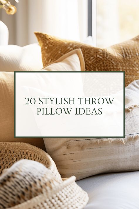 Transform your living space with our 20 awesome ideas for choosing throw pillows for your sofa! Whether you want to add a pop of color, texture, or style, finding the perfect decorative pillows can make all the difference. From choosing patterns that fit your decor to how to mix and match textures seamlessly, this guide will help you enhance your home aesthetics. Discover combinations that not only reflect your personality but also create a cozy atmosphere perfect for relaxing or entertaining. Dive into your style today! Throw Pillow Ideas, Pillows For Sofa, Beige Couch, Throw Pillow Pattern, Space Saving Hacks, Stylish Throw Pillows, Home Aesthetics, Pillow Ideas, How To Mix