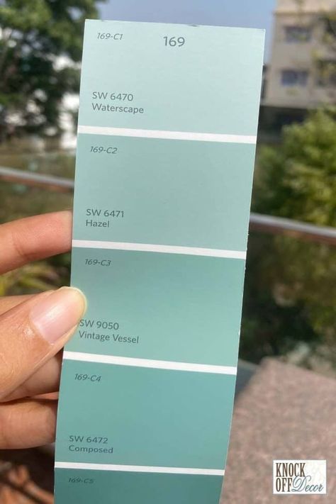 Sw Waterscape Paint, Waterscape Sherwin Williams, Sw Waterscape, Sherwin Williams Waterscape, Funky Shower Curtains, Aqua Bedrooms, Farmhouse Build, Coastal Paint Colors, Coastal Paint