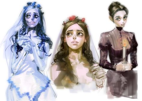 Corpse Bride Art, Pretty Drawings, Children's Art, Corpse Bride, Ethereal Art, Cool Art Drawings, Art Block, Art Inspiration Drawing, Funky Art