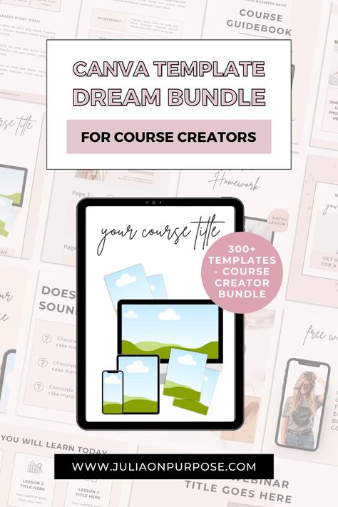 More than 130 Course Creation Templates - create your course slides, worksheets and accompanying guidebook​. More than 200 Promo and Launch Templates - kickstart your launch strategy with a free webinar, a high-converting sales page and engaging social media posts. Detailed Video Tutorials, Checklists and Guides​. Detailed Video Tutorials, Checklists and Guides​. Create branded and professional course content. Launch Strategy, Online Business Marketing, Profitable Business, Online Work, Business Template, Creating A Brand, Business Names, Guide Book, Online Courses