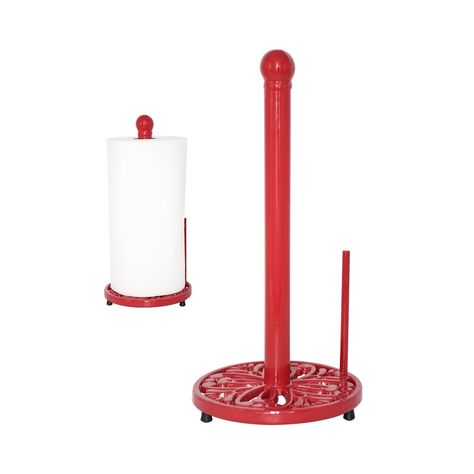 PRICES MAY VARY. 【Elevate Your Kitchen Style】Add a touch of vintage charm with our sturdy Vintage Red Cast Iron Paper Towel Holder that stands the test of time. 【Effortless Maintenance】The powder-coated surface ensures rust resistance and easy cleaning - just a quick wipe and it's good as new! 【Stability & Protection】Equipped with 3 non-slip feet, this paper towel holder stays stable on your countertop, preventing scratches and keeping your space organized. 【Tidy & Stylish Solution】Keep your pap Red Kitchen Accessories, Metal Paper Towel Holder, Towel Holder Stand, Christmas Toilet Paper, Towel Dispenser, Iron Red, Orange Paper, Red Kitchen, Space Organizer