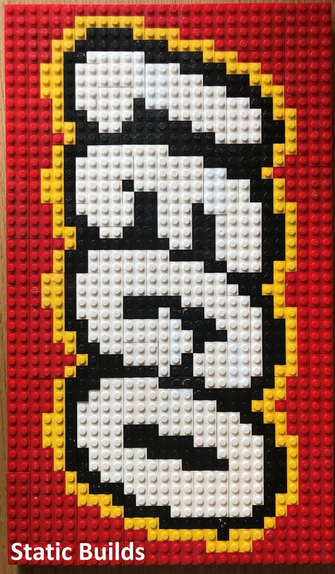 This Lego Logo Mosaic is a amazing piece. This Lego mosaic had already been done but I wanted to make it myself. Check out my speed build to see how I made it. Lego Portrait, Lego Zombies, Lego Logo, Lego Print, Lego House Ideas, Lego Plates, Lego Themed Party, Lego Decorations, Lego Universe