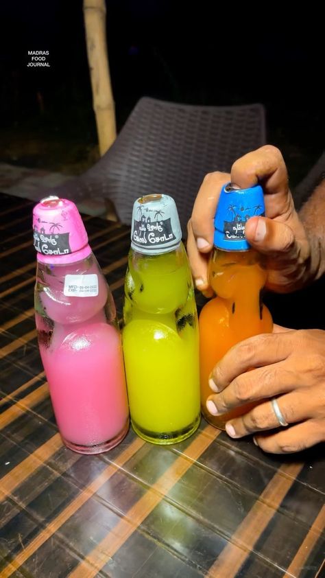 Goli Soda Bottles, Goli Soda, Chennai Food, Soda Bottles, Food Journal, Gatorade Bottle, Tag Someone, Chennai, Drink Bottles