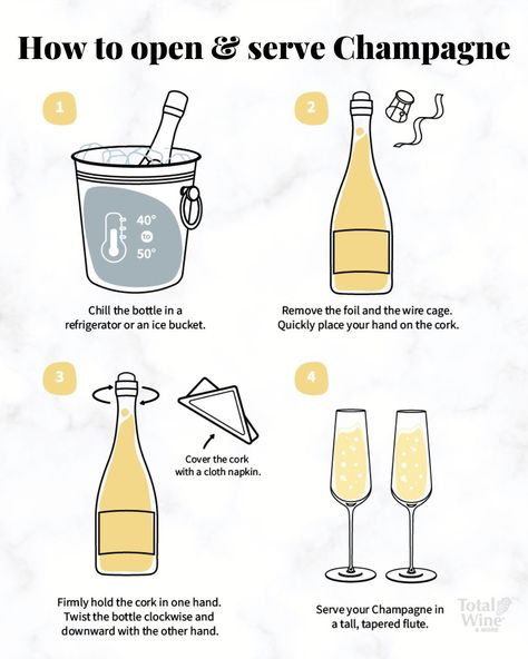 Safety first! Preserve those bubbles and your surfaces with our guide to opening Champagne. Happy 2025, Types Of Champagne, Gorgeous Images, Discbound Planner, Cocktail And Mocktail, Alcohol Party, Fancy Drinks, Coffee Wine, Total Wine