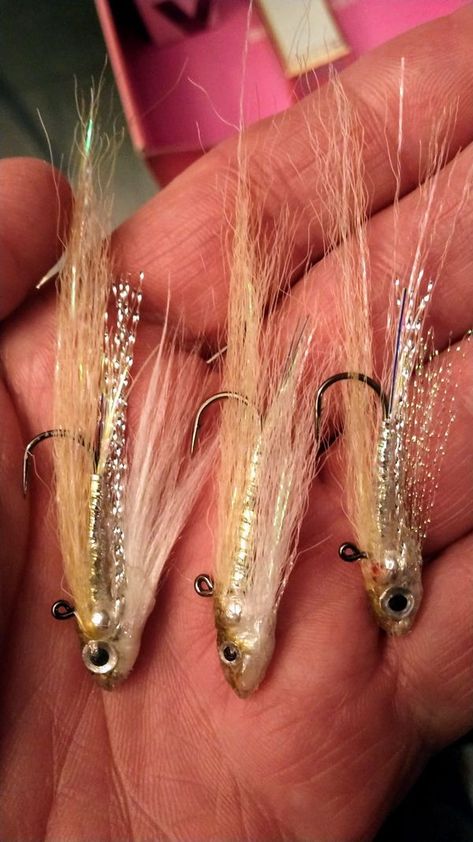 Bass On the Fly | a few shiners | Facebook Trout Flies Pattern, Bass Fly Patterns, Hook Knot, Bass Flies, Fly Bait, Saltwater Flies, Trout Flies, Fly Tying Patterns, Minecraft Building Ideas