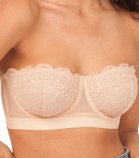 Lively The Lace Strapless Bra Best Strapless Bra, Strapless Bras, White Bra, Pretty Bras, Lace Strapless, Pretty Lingerie, Seamless Bra, Black Bra, Womens Bras