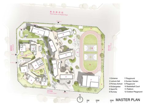 School Master Plan, Elementary School Architecture, Masterplan Architecture, Primary School Classroom, Kindergarten Design, School Plan, School Playground, Architecture Model Making, School Kindergarten