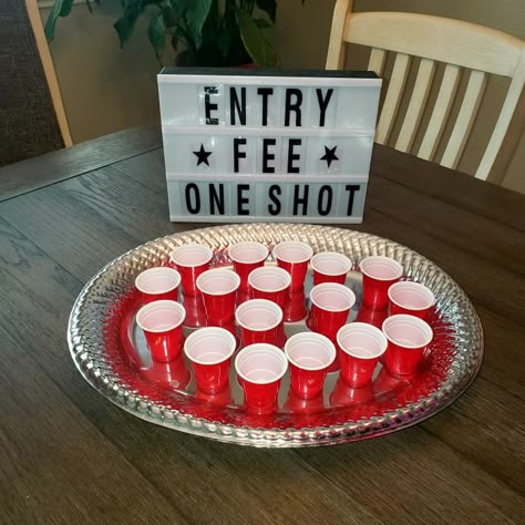 Entry fee one shot 21st Birthday 21st Birthday Diy, 21st Birthday Ideas, 21st Birthday Sash, 21st Birthday Themes, 21 Party, Guys 21st Birthday, 21st Birthday Sign, 21st Birthday Girl, 21st Bday Ideas