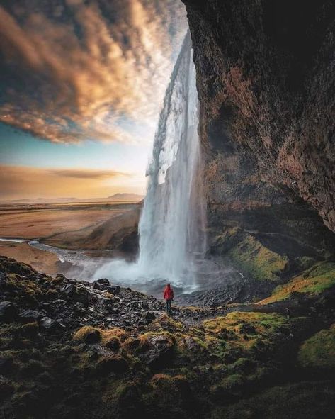 Nat Geo Life | 📍Seljalandfoss | Facebook Person In Nature, Adventure Friends, Iceland Nature, Seljalandsfoss Waterfall, Skogafoss Waterfall, Waterfall Pictures, Waterfall Photo, Iceland Waterfalls, Virtual Travel